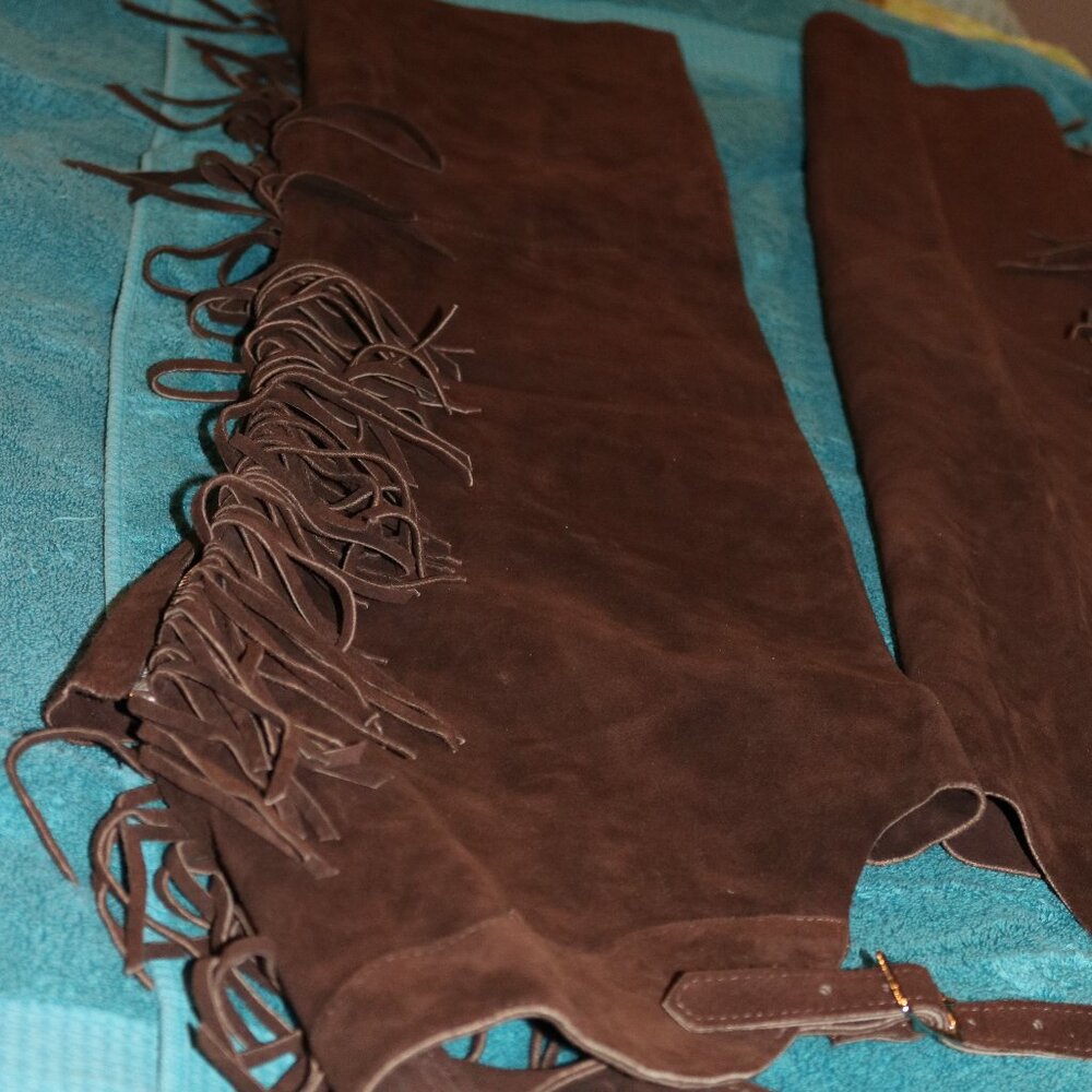 Women's Chaps. Dark brown, size large (14). New